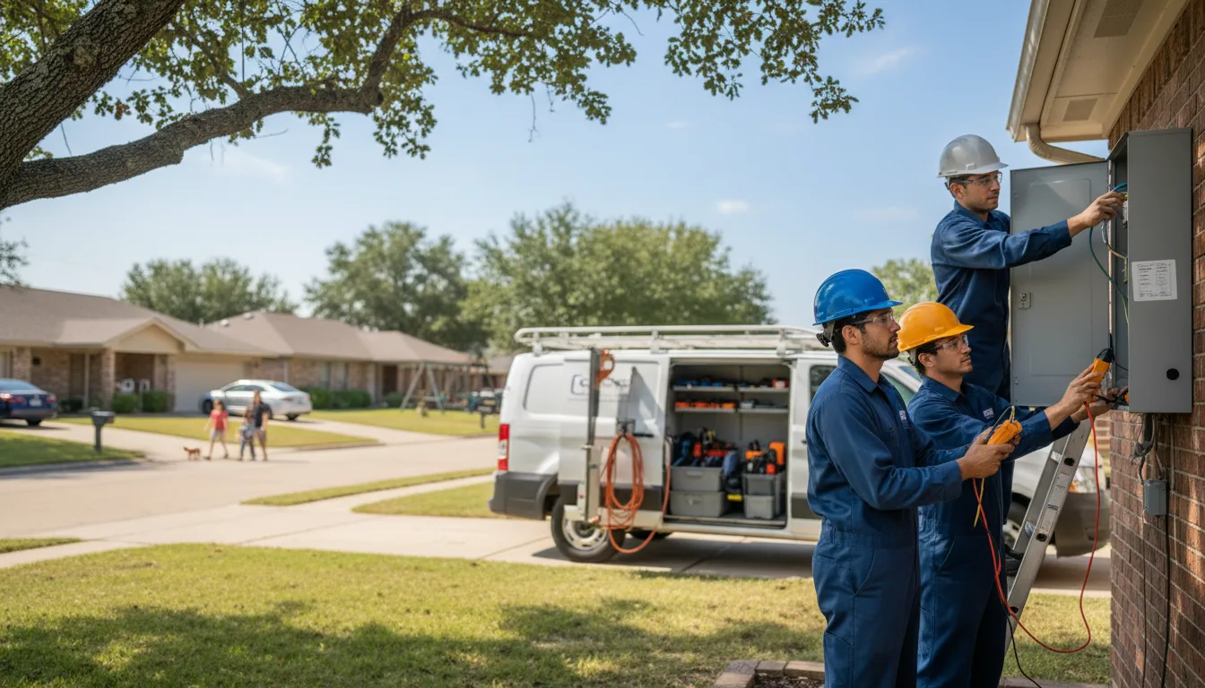 Certified electrician providing emergency electrical services in Hallsville, TX